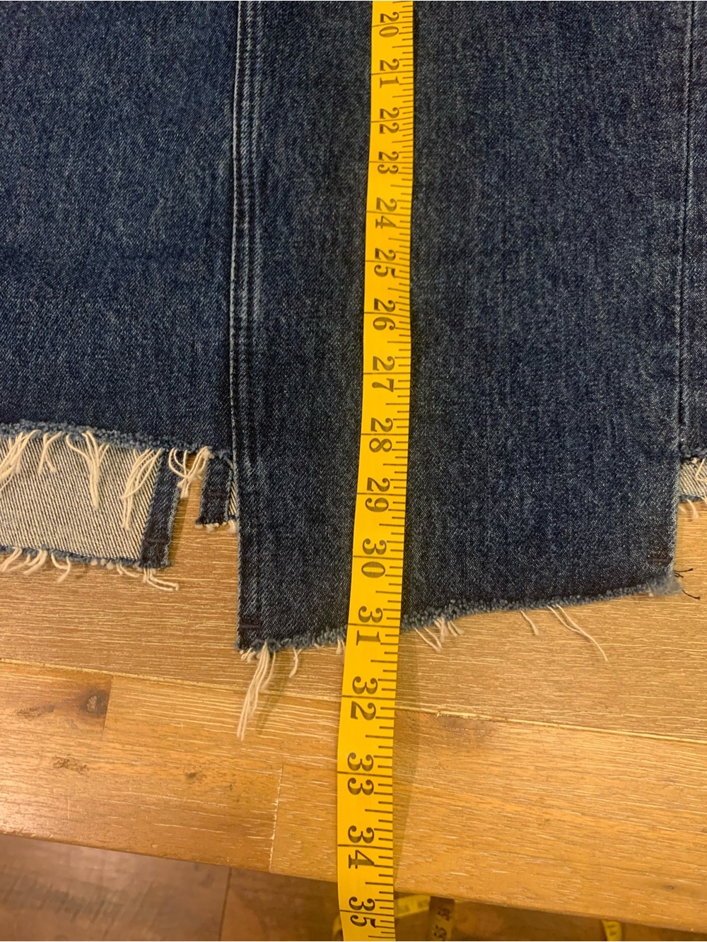 rag & bone Dark Blue  Sukato  denim Skirt with Raw Hem - Picture 11 of 14